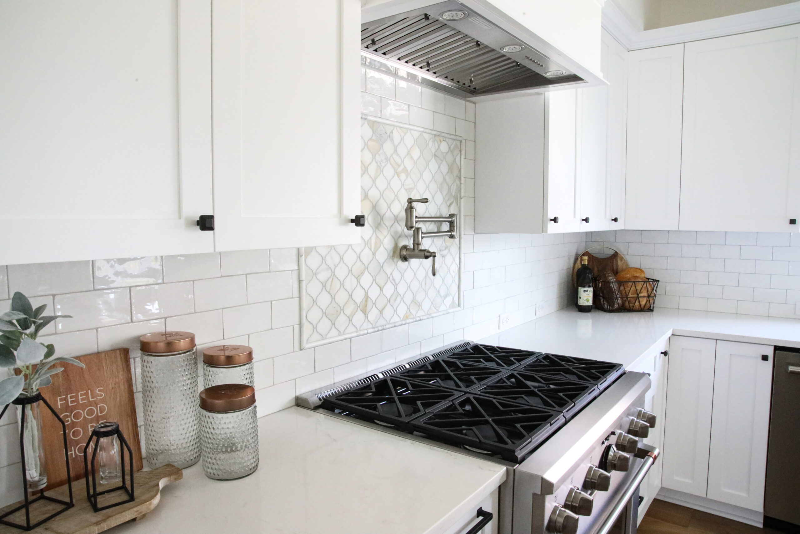 Farmhouse kitchen with subway tiles